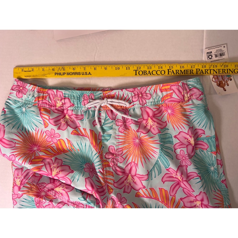 Member's Mark Men's Swim‎ Trunks size Large Floral Print Quick Dry